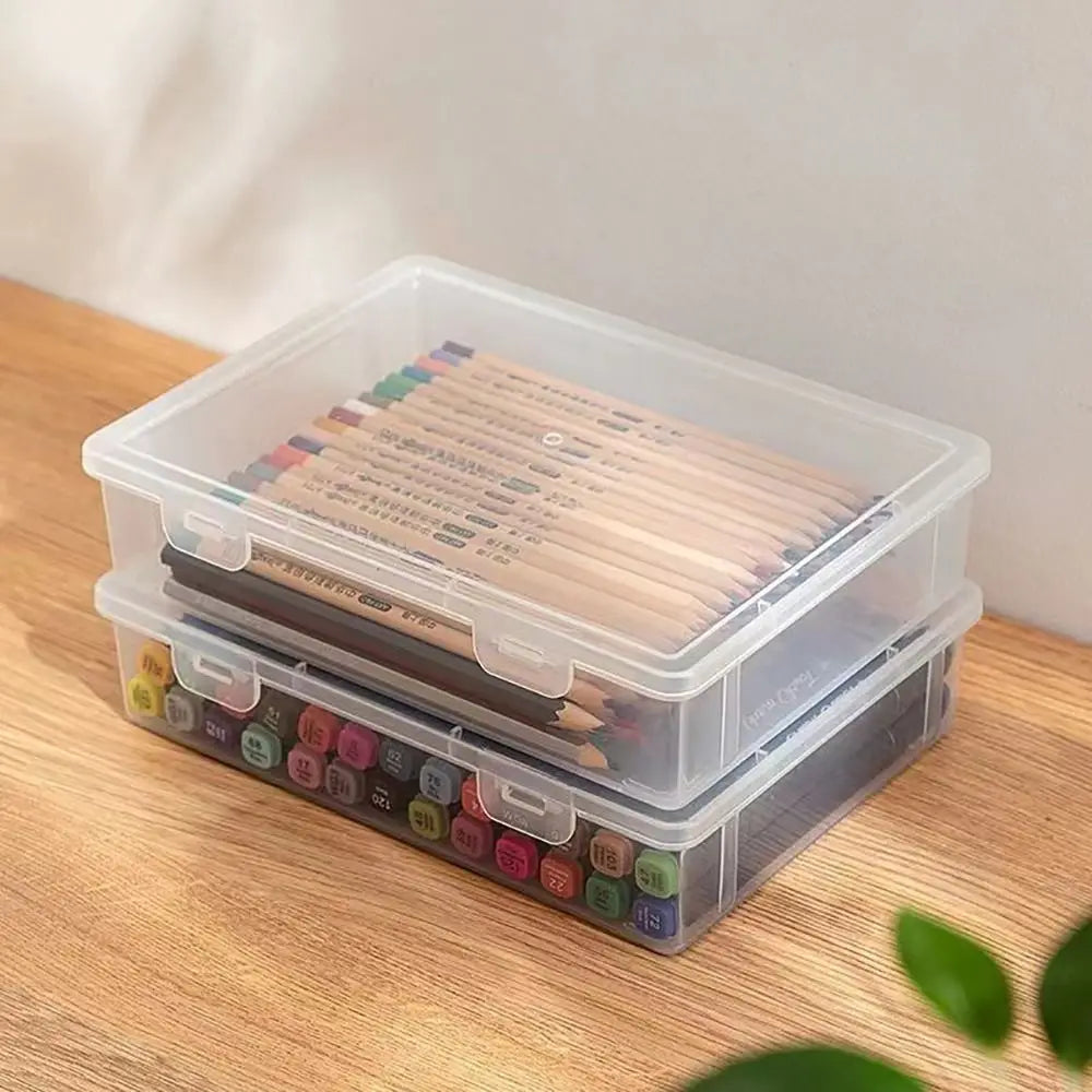 Plastic Box for Data Certificate Stationery Jewelry Portable Large Capacity A4 A5 File Organizer School Home Office Supplies