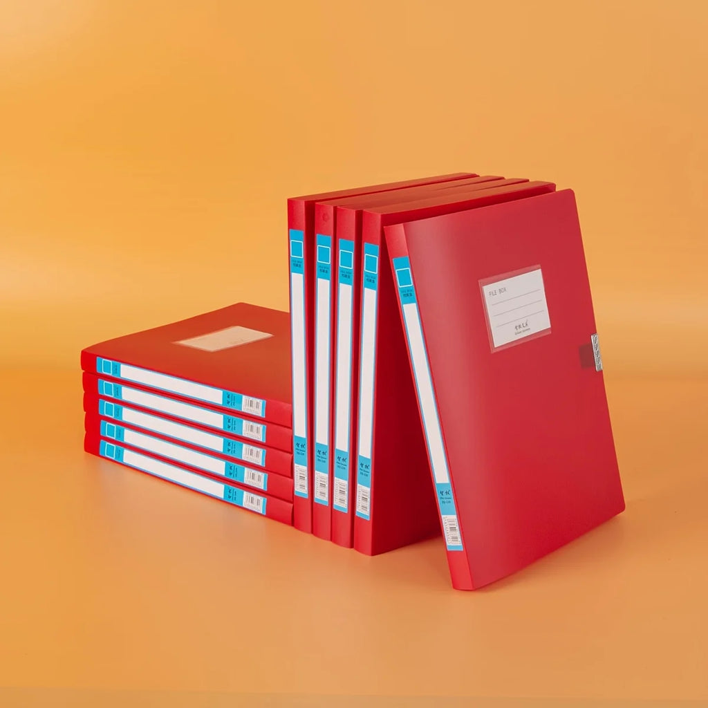10pcs A4 Colorful File Boxes - Durable Thick Plastic Document Organizers for Contracts, Accounting Receipts & Office Supplies