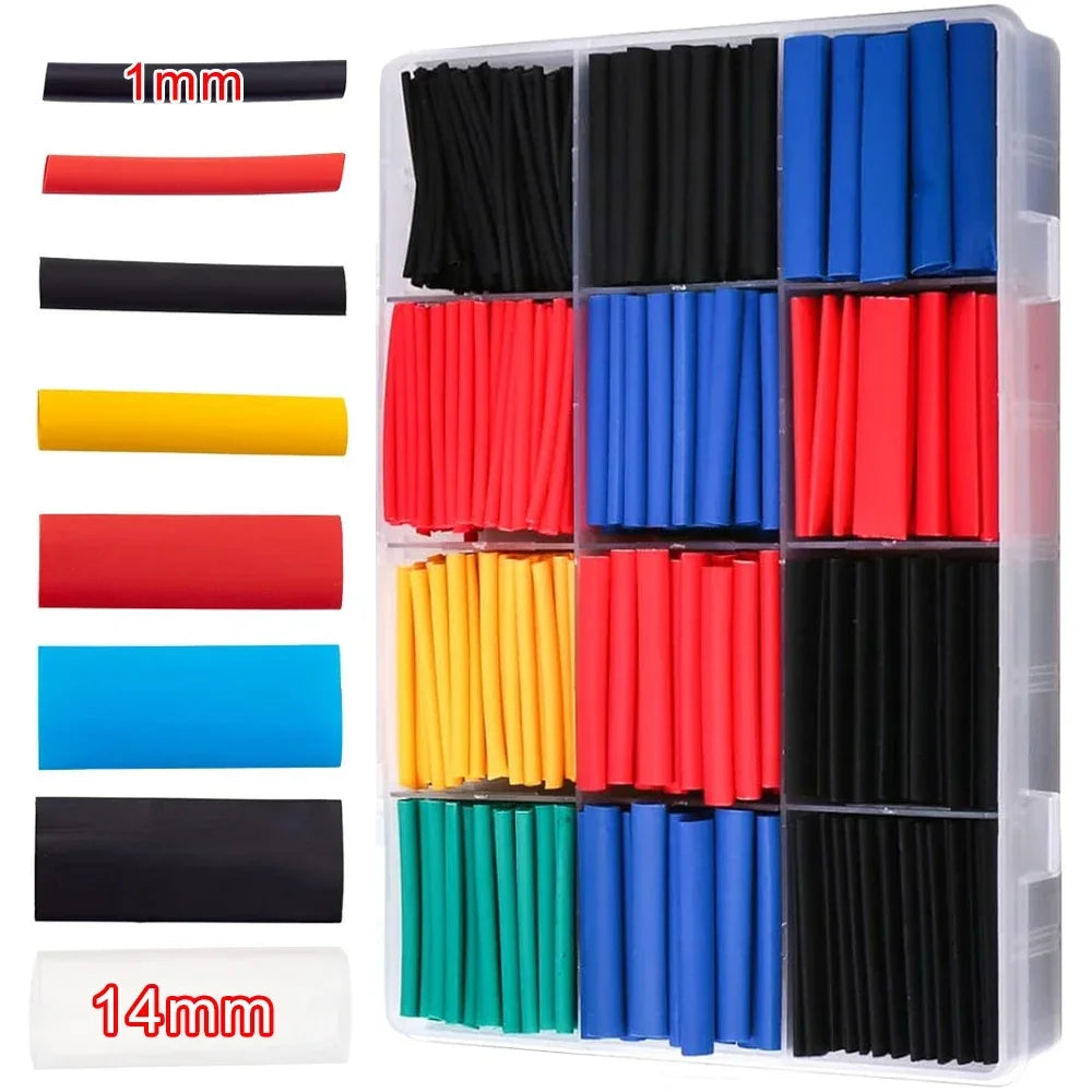 Heat Shrink Tubes Set Retractable for Cables Retractable Heat Pipe Wire Heat-shrinkable Sheath Case Tube Heat Shrink Tubing Set