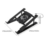 2026 Hot Selling Items Adjustable Height Laptop Cooling Stand Portable Foldable Design Multiple Speed Quiet Fan