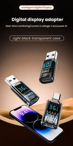 Digital Display USB3.2 Adapter USB A To Type C Adapter Data Transfer 60w Fast Charging USB C Converter For PC iphone15 Samsung