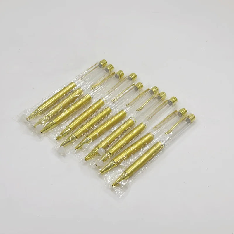 10 Pieces of Ballpoint Pens DIY Empty Pen Barrels for Handmade Quicksand Pens, Floating Flower Pens, Business Event Signature Pens, and Souvenirs