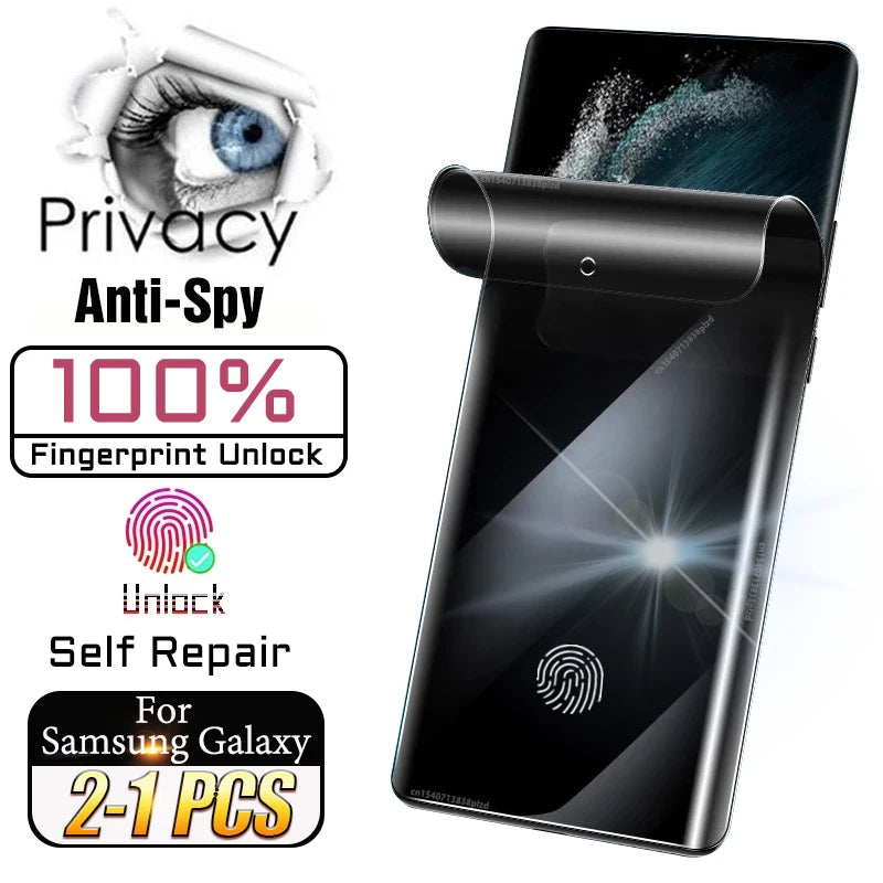 Self Repair Privacy Film For Samsung Galaxy S26 S25 S24 S23 Ultra S22 S21 S20 Plus  Anti-Spy Screen Protector Note 20 10 S10 5G