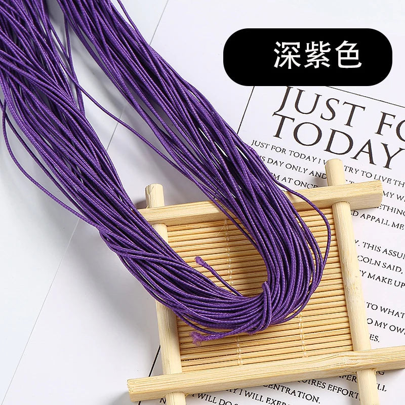 1.5mm Colorful High-Elastic Round Elastic Cord Rope Rubber Band Elastic Spandex Band Trim DIY Sewing Accessories