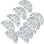 50Pcs Geometry Measuring Protractor Clear Plastic 10Cm 4Inch 180 Degree Ruler for Math Drawing Students School Office Education