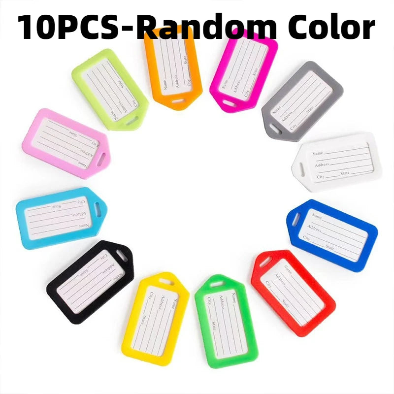 5/10PCS Luggage Tag Boarding Shipping Travel Accessory Women Men Suitcase Address Name Portable Label