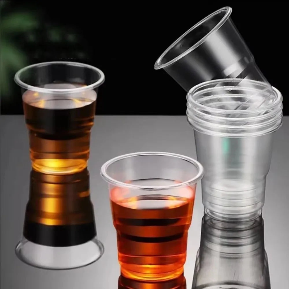 50Pcs 180ml Disposable Plastic Cups Transparent Food-grade PP Clear Plastic Cups Heat-resistant Party Plastic Cups