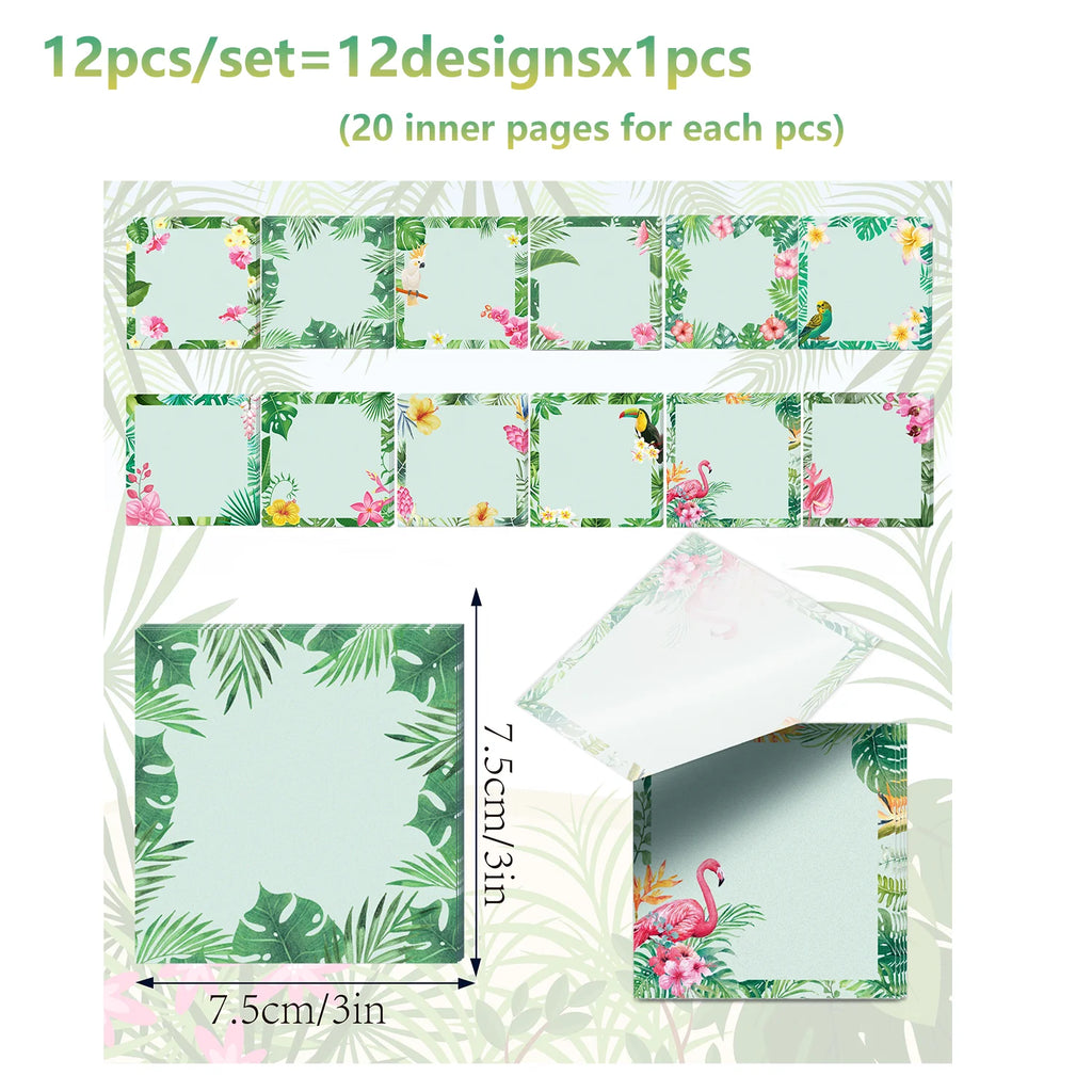 12/24pcs Cute Animals Sticky Notes Set, Refrigerator Memo Pads,Self-Stick Dog Cat Notes Pads for Home Office Gifts Supplies