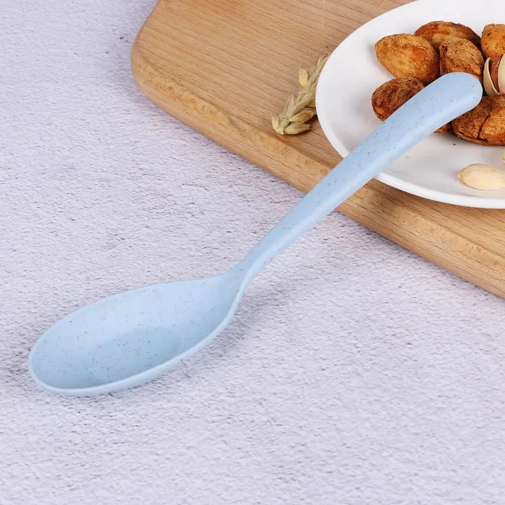 Plastic Bar Kitchen Tools Pudding Dessert Cake Party Wheat Straw Spoon Spoon Rice Scoop Scoop