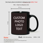 Personalised Your Photo Mug, Custom NAME IMAGE Cup, Customize Coffee Mugs, Tea Cups, Mothers' Day, Fathers' Day Wedding Gift