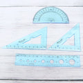4Pcs Bendable Soft Ruler Set Premium Plastic Student Geometry Tools Clear Scale Portable School Rulers for Kids Boys Girls