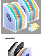 13 Grid Vertical Portable Expandable Accordion Bag Multi-Layer Paper Storage Bag Student Special Office Folder for File Stora