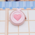 1pc Compact Retractable Pastel Heart-Shaped Mini Tape Measure - for Body Measurements, Clothing