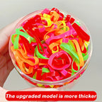 500PCS Upgraded Thickened Elastic Hair Bands For Women Girls Durable Hair Tie Not Easy To Break Rubber Bands Hair Accessories