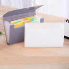 2Pcs Sturdy Plastic Accordion Folder for Paper Organization Portable Lightweight Dust Resistant File Folder for Office Student