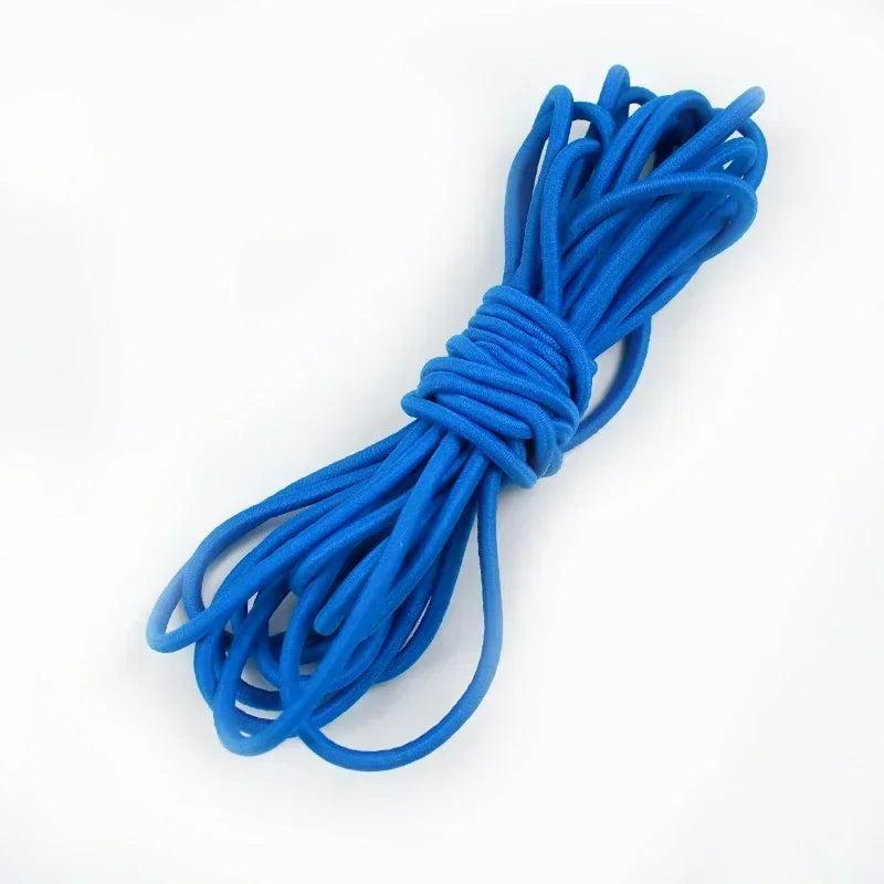5/10/20/50M 4mm Multicolor Elastic Band Round Hair Bungee Rope Hat Drawstring Rubber Bands Clothes Spring String Cord Sewing Bia
