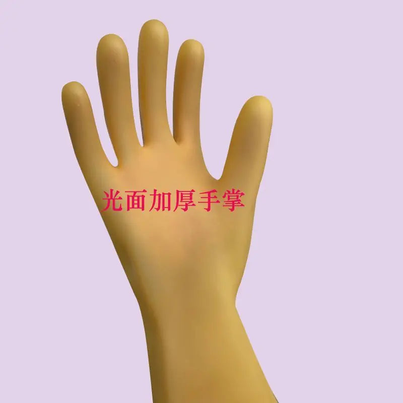 Sandblasting machine hand sleeve thickened wear-resistant rubber latex water and acid and alkali resistant gloves