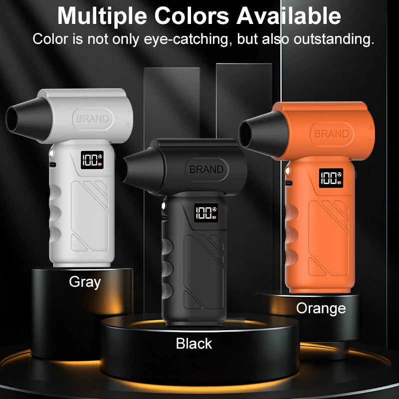 9000KRPH Mini Turbo Air Blower Ergonomic Grip Compact Cordless Compressed Air Duster Handheld Jet Fan for Keyboard Home Dust
