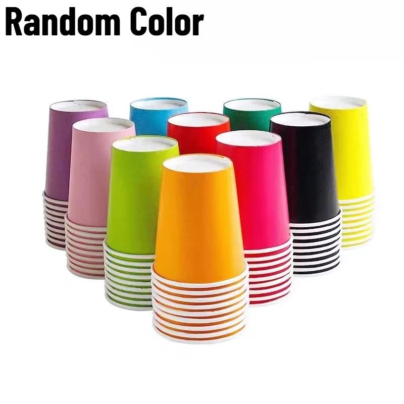 10/30/50PCS Disposable Thick Paper Cups Colored Paper Cups Birthday Parties Wedding Banquets Outdoor Picnics Party Supplies