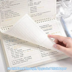 60 Sheets/120 Pages Coil Notebook Notepad Grid/Horizontal Lines Partition Design B5 Notebooks Office School Stationery Supplies