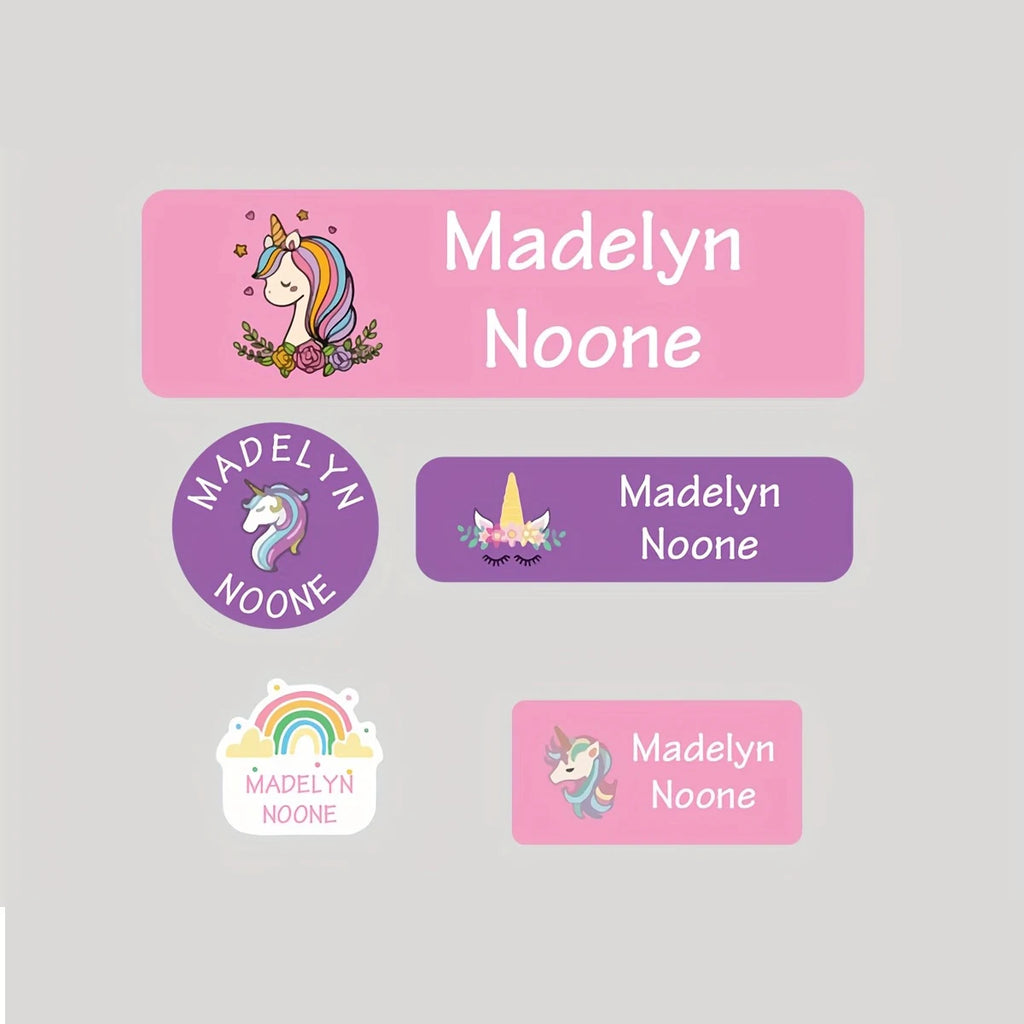 Custom Name Labels 121PCS 2 Sheets Personalized Stickers for Clothes, Lunch Boxes, Bottles, Kids School Supplies, Camp, Daycare
