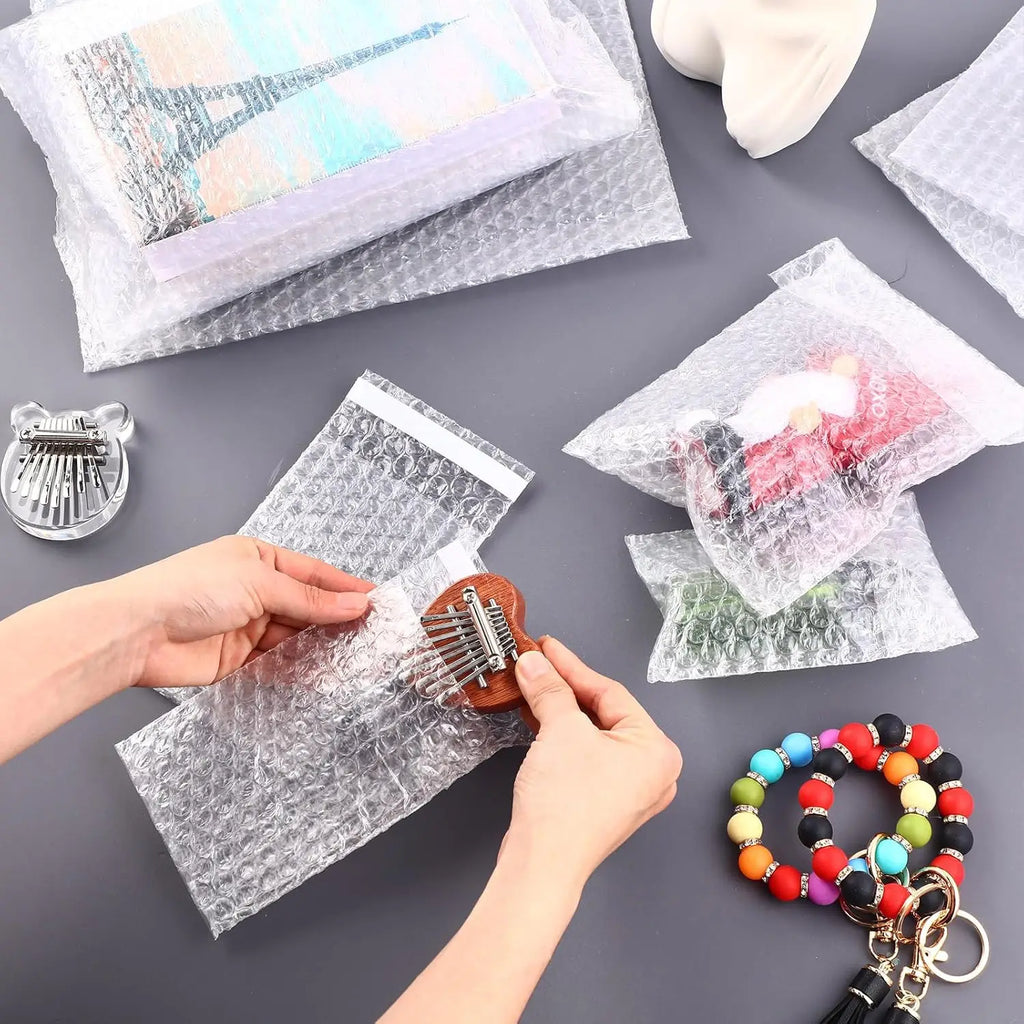 Transparent Bubble Mailers Self-sealing Plastic Shockproof Shipping Bag Self-adhesive Bubble Foam Packing Bags Cushioning Bag