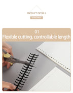 10Pcs A4/B5 Soft Plastic Loop Wire Binding Rings for Loose-Leaf Notebooks Spiral Coil Binding Strips Fastener Rings
