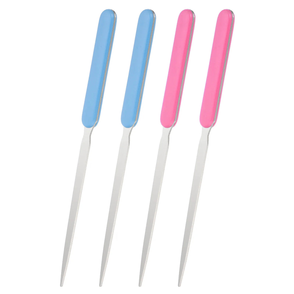 2-8Pcs Letter Opener Stainless Steel Lightweight Handle Envelope Opener Mail Opener Letter Slitter for Package Box Open 4Colors