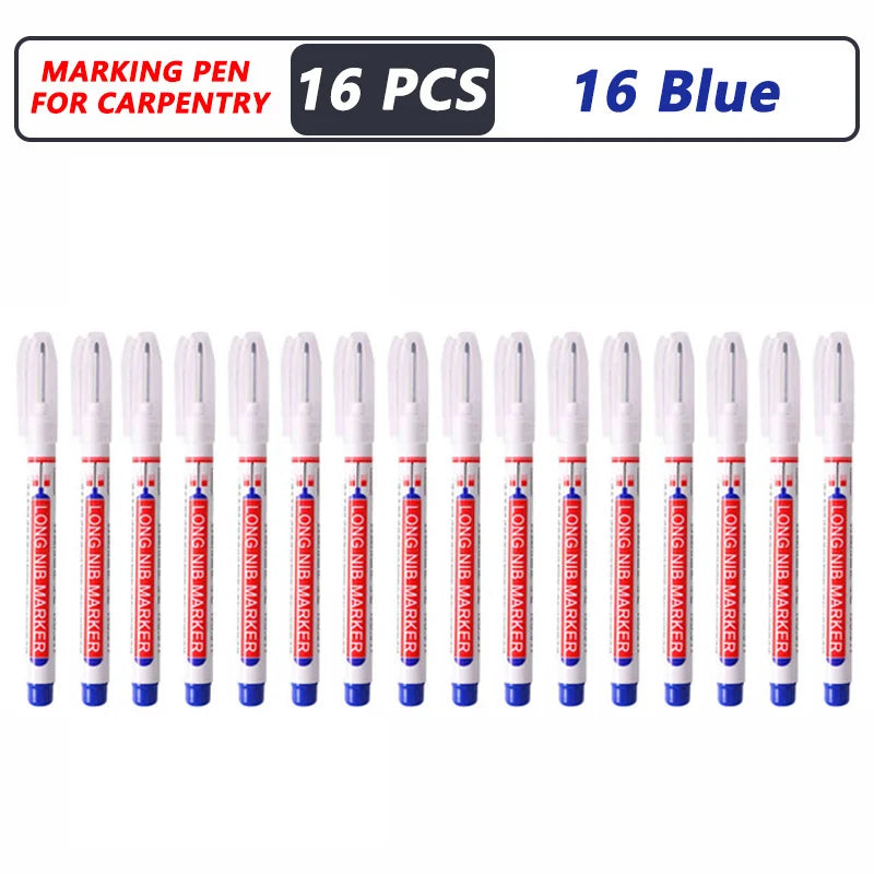 iLMH 4-40Pcs Deep Hole Long Nib Head Marker For Metal Perforating Pen Waterproof Bathroom Woodworking Decor Multi-Purpose Tool