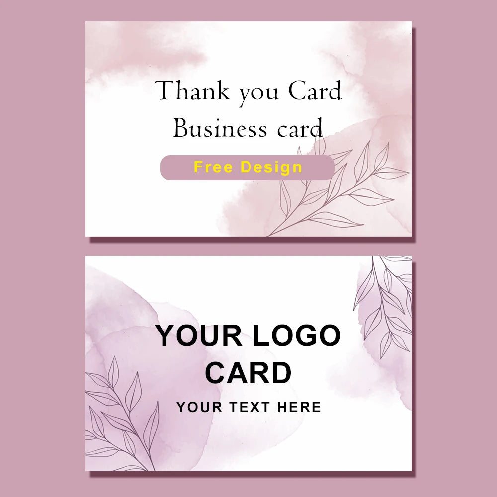 Custom Thank You Cards Business Card Full Color Double-Sided Printing Gift Decoration Card Personalized Logo Wedding Invitation