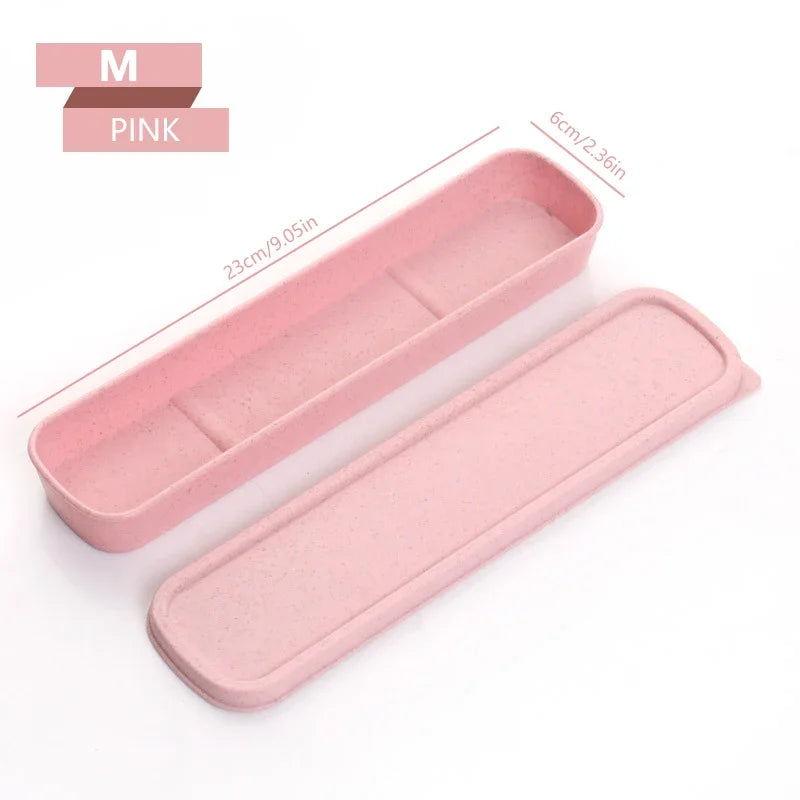 Portable Travel Tableware Eco-friendly Storage Box Case Food Grade Dinnerware Kitchen Fork Spoon Box Kid Cutlery Set Organizer