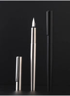 High Quality 0.38mm Extra Fine Nib Fountain Pen Stainless Steel Extremely Black Metal Business Office Writing Calligraphy Pens