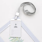 Fashion Card Cover Women Men Aluminum Alloy Work Name Card Holders Business Work Card ID Badge Lanyard Holder Metal Bags Case