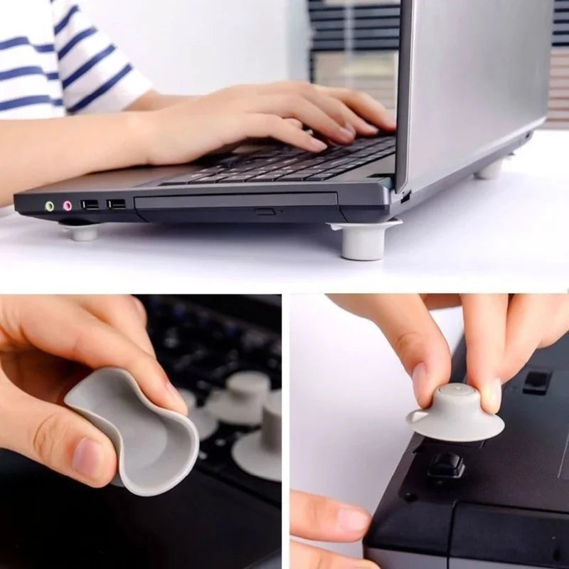 Laptops Notebook Soft Stand PVC Feet Heat Sink Pad Support Height Increase Bracket for PC Laptop Heat Reduction Pad Cooling