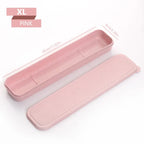 Portable Travel Tableware Eco-friendly Storage Box Case Food Grade Dinnerware Kitchen Fork Spoon Box Kid Cutlery Set Organizer