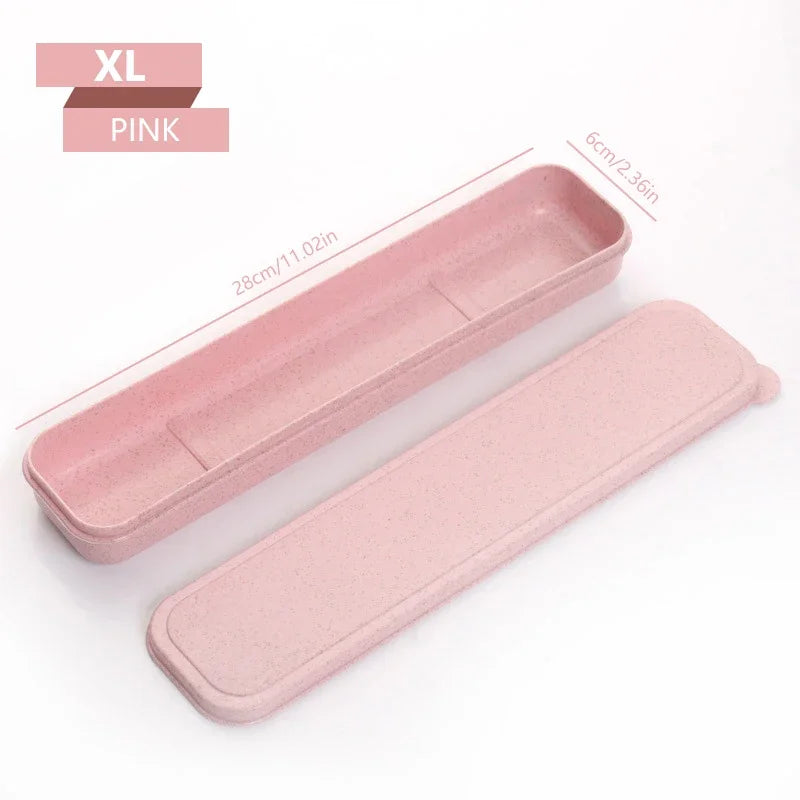 Portable Travel Tableware Eco-friendly Storage Box Case Food Grade Dinnerware Kitchen Fork Spoon Box Kid Cutlery Set Organizer