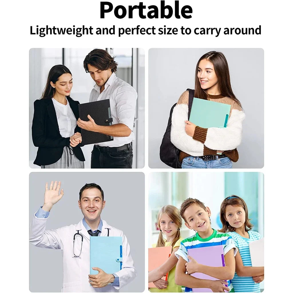 A4 Size Accordion File Folder 5 Pocket Filer Folder with Labels for Documents Paper Organizer for School Office