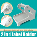 Label Holder for 4x6 Shipping Labels Printer Rolls and Fanfold Labels 2 in 1 Work for Desktop Themal Label Sticker