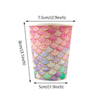 Mermaid Party Decorations Supplies Mermaid Disposable Plates Cup Napkins Set for Girls Baby Shower Mermaids Princess Birthday
