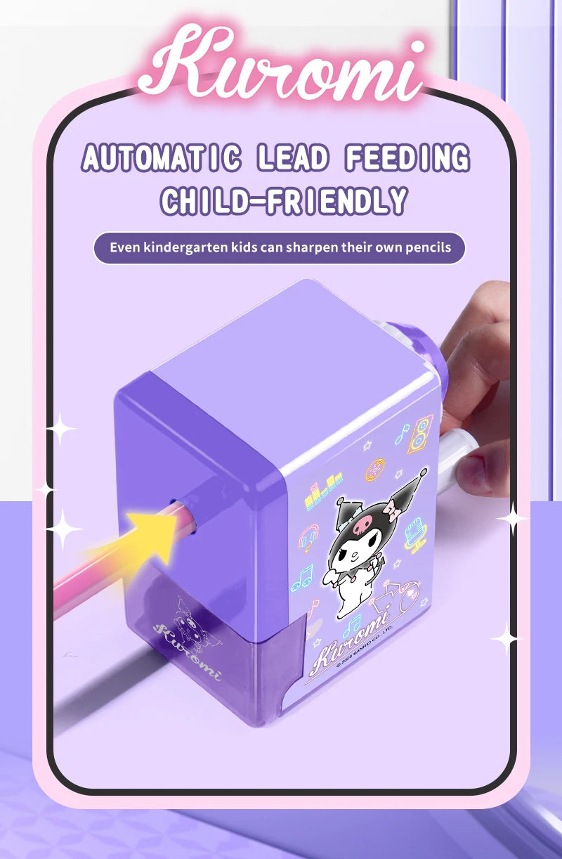 Sanrio Pencil Sharpener Fast Sharpening Easy to Use for Kids Students School Office Stationery Cute Anime Merch Kawaii Gift