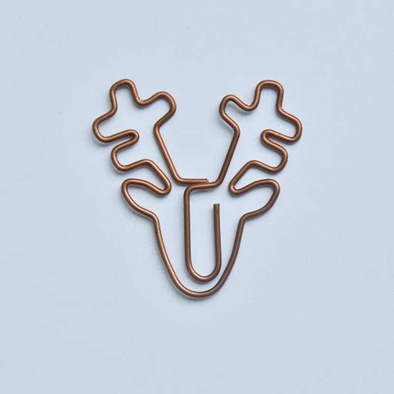 20pcs Retro Metal Clips Mini Christmas Tree Paper Clip Bookmark Book Binding Notebook Decor Stationery School Binding Supplies