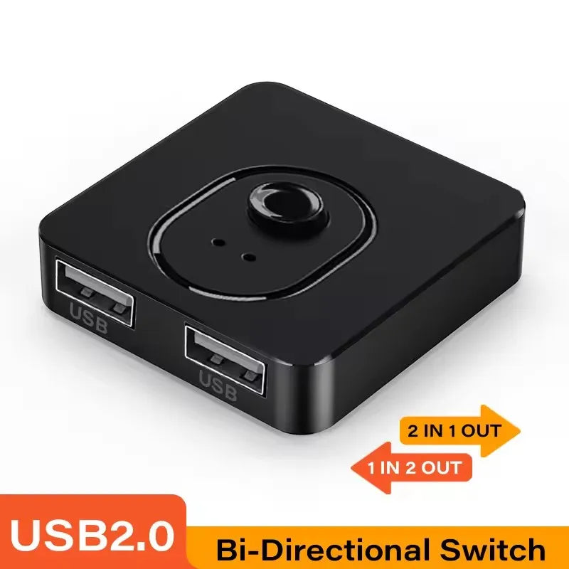 USB 3.0 KVM Switch USB Hub 1x2/2x1 Switcher USB3.0 Switch Shared Controller Splitter for Laptop Computer Printer Keyboard Mouse