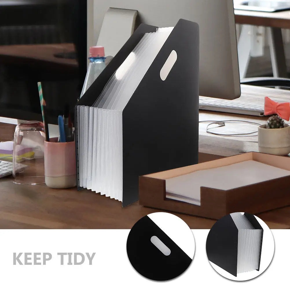 2Pcs Vertical Accordion File Organizer Folder for Papers Documents Receipts Home Office School Travel Strong Anti-Deformation