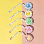 1pc Compact Retractable Pastel Heart-Shaped Mini Tape Measure - for Body Measurements, Clothing