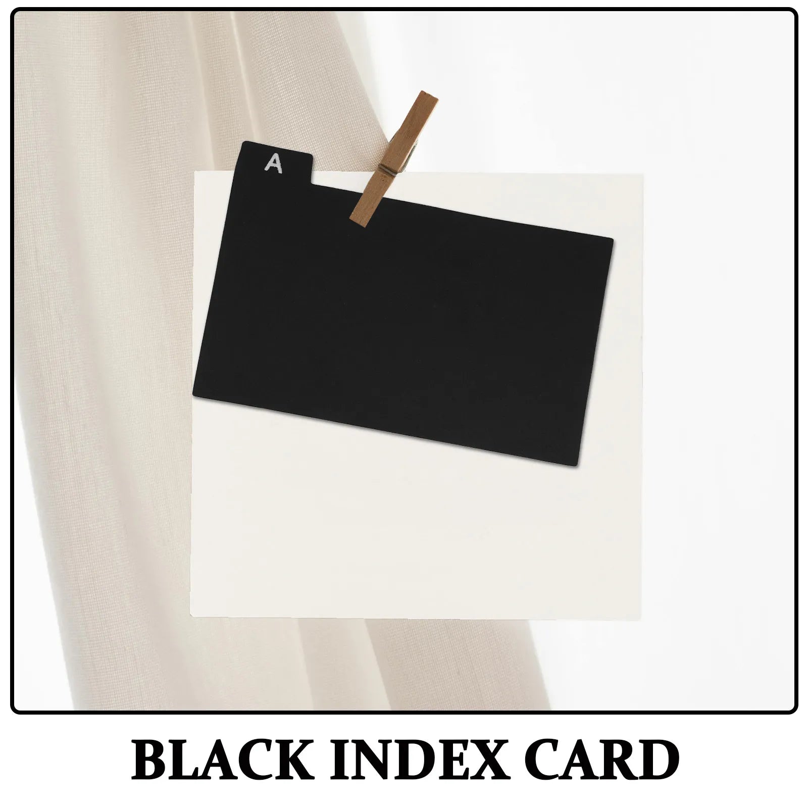 30pcs Index Card Dividers Black Pp Material For Organizing Documents Study Materials Recipes Alphabet Tabs Space Saving