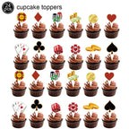 Casino Party Supplies for Men/Adults Poker Paper Plates Cups Napkins Straws for Poker Night Las Vegas Party Decorations