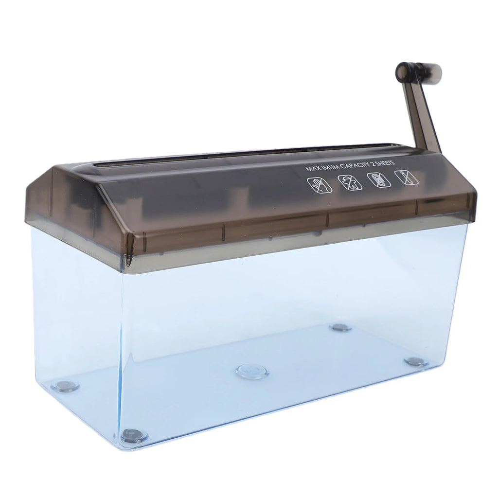 Mini Hand Crank Shredder Portable A4 Paper Shredding Tool for Documents Home School Office Use