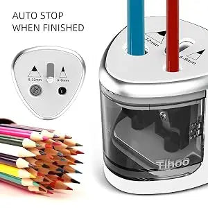 New Two-hole Electric Automatic Pencil Sharpener Switch Pencil Sharpener Home Office School Supplies Stationery Art