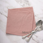 12pcs Napkins 40X40CM Plain Washed Cotton Tea Towel Dining Place Mats Wedding Party Christmas Linen Kitchen Cloths Table Decor