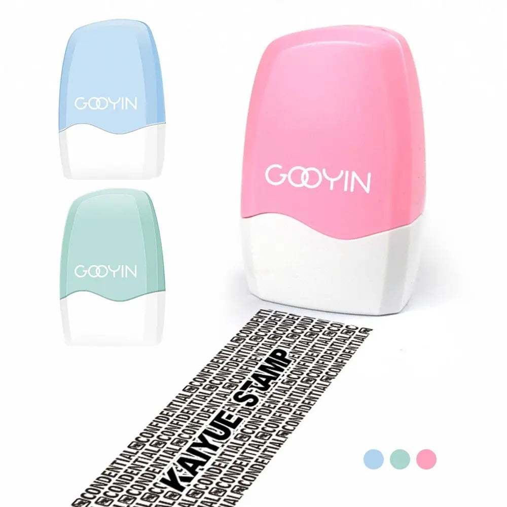 New Portable Identity Protection Roller Stamps Data Defender Seal Applicator Safety Privacy Identity ID Security Stamp 3Colors